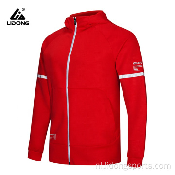 Aangepast logo unisex sport volledige ritssluiting hoodie